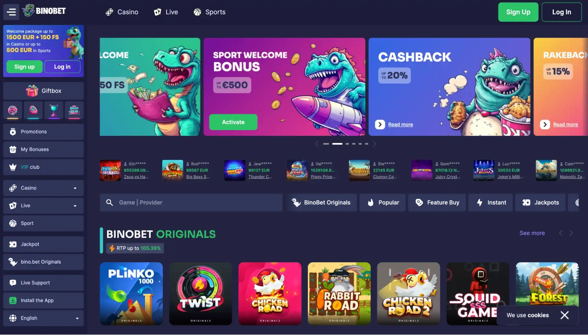 binobet main page