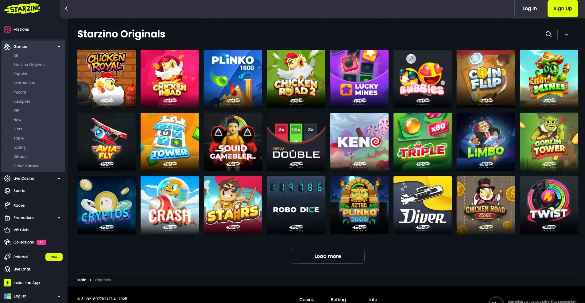 starzino games